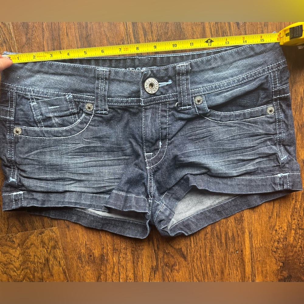 Guess Women's Black Denim Shorts with Pocket Embroidery - Picture 3 of 4